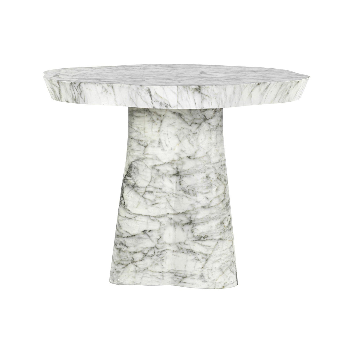 Gartentisch Rockyard aus Eisen mit weißen Marmorlook, 100x100x76 cm von Richmond Interiors – Bild 1