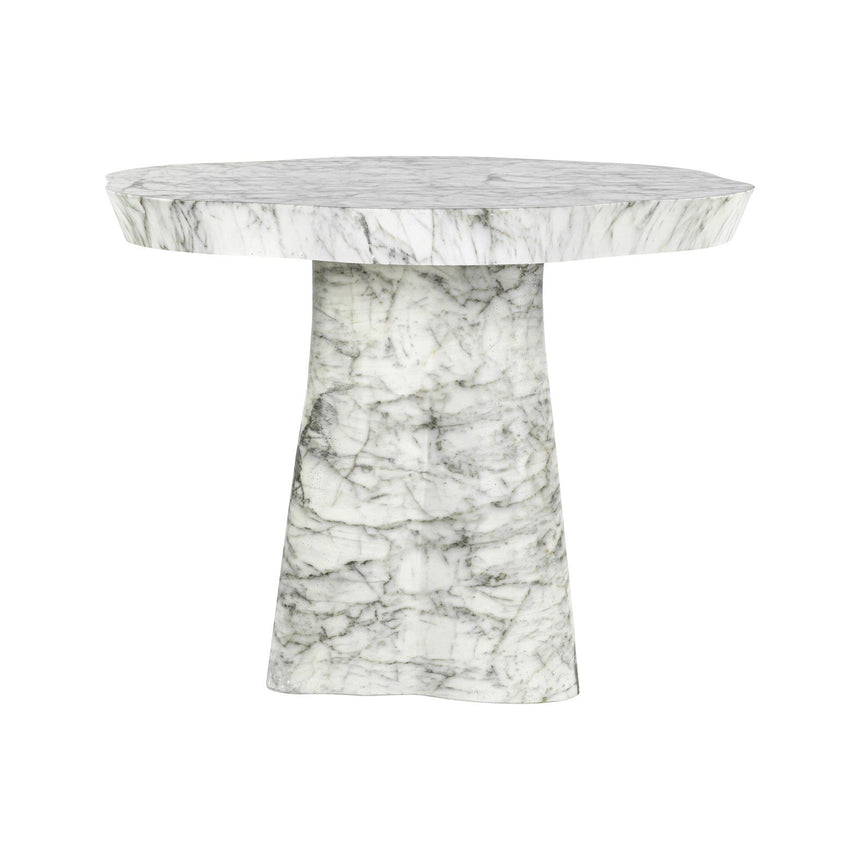 Gartentisch Rockyard aus Eisen mit weißen Marmorlook, 100x100x76 cm von Richmond Interiors – Bild 1