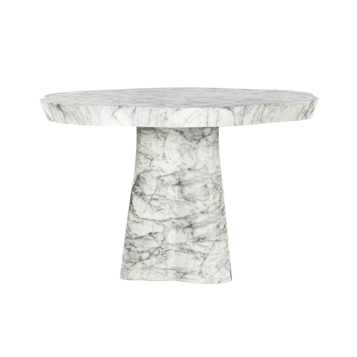 Gartentisch Rockyard aus Eisen mit weißen Marmorlook, 140x140x78 cm von Richmond Interiors – Bild 1
