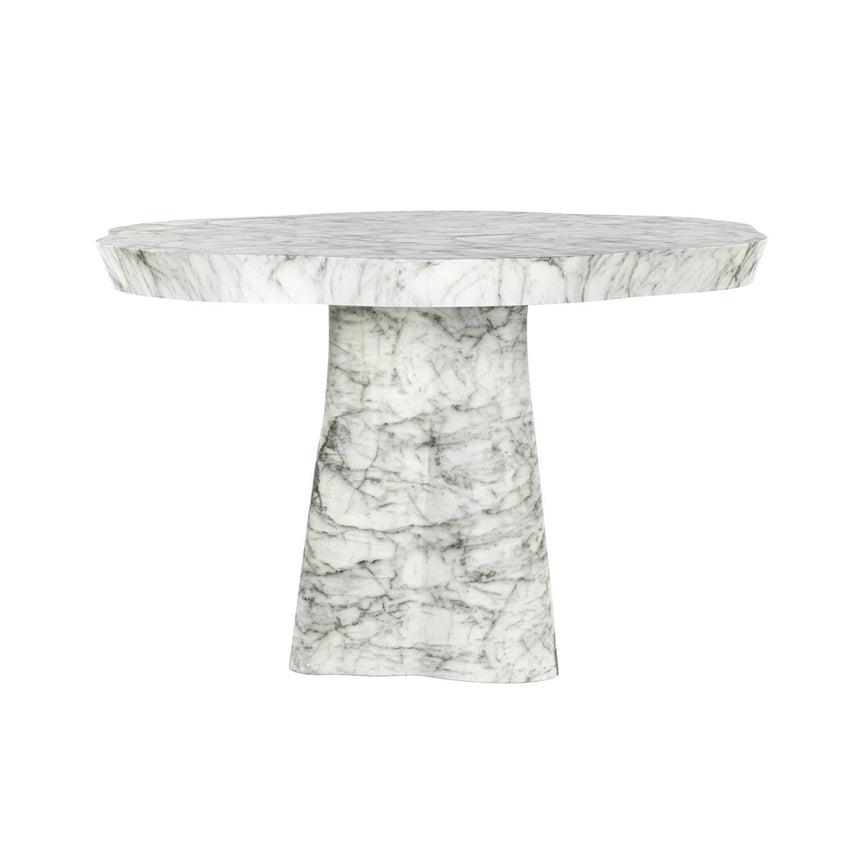 Gartentisch Rockyard aus Eisen mit weißen Marmorlook, 140x140x78 cm von Richmond Interiors – Bild 1