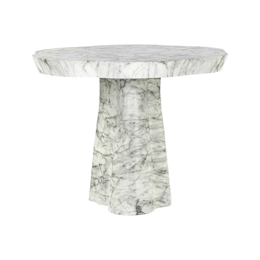 Gartentisch Rockyard aus Eisen mit weißen Marmorlook, 140x140x78 cm von Richmond Interiors – Bild 2