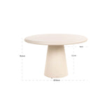 Gartentisch Urban Bloom aus Eisen sandsteinfarbend, 130x130x78 cm von Richmond Interiors – Bild 4