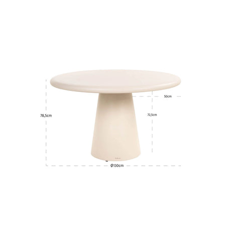 Gartentisch Urban Bloom aus Eisen sandsteinfarbend, 130x130x78 cm von Richmond Interiors – Bild 4