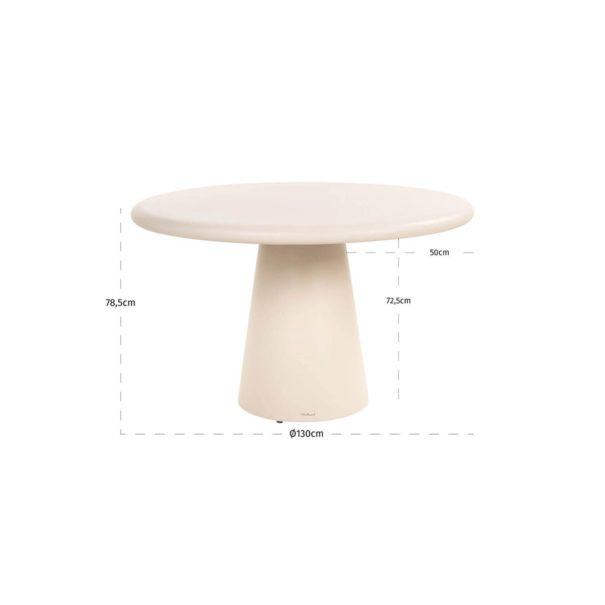 Gartentisch Urban Bloom aus Eisen sandsteinfarbend, 130x130x78 cm von Richmond Interiors – Bild 4