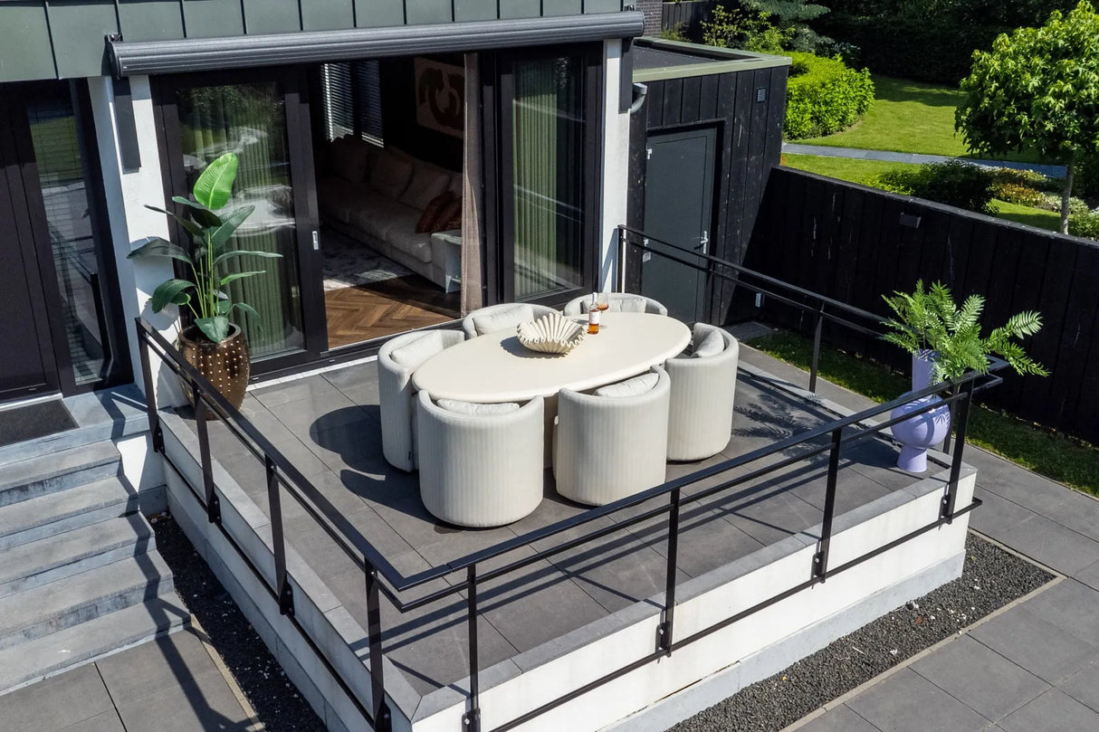 Gartentisch Urban Bloom aus Eisen sandsteinfarbend, 220x113x78 cm von Richmond Interiors – Bild 7