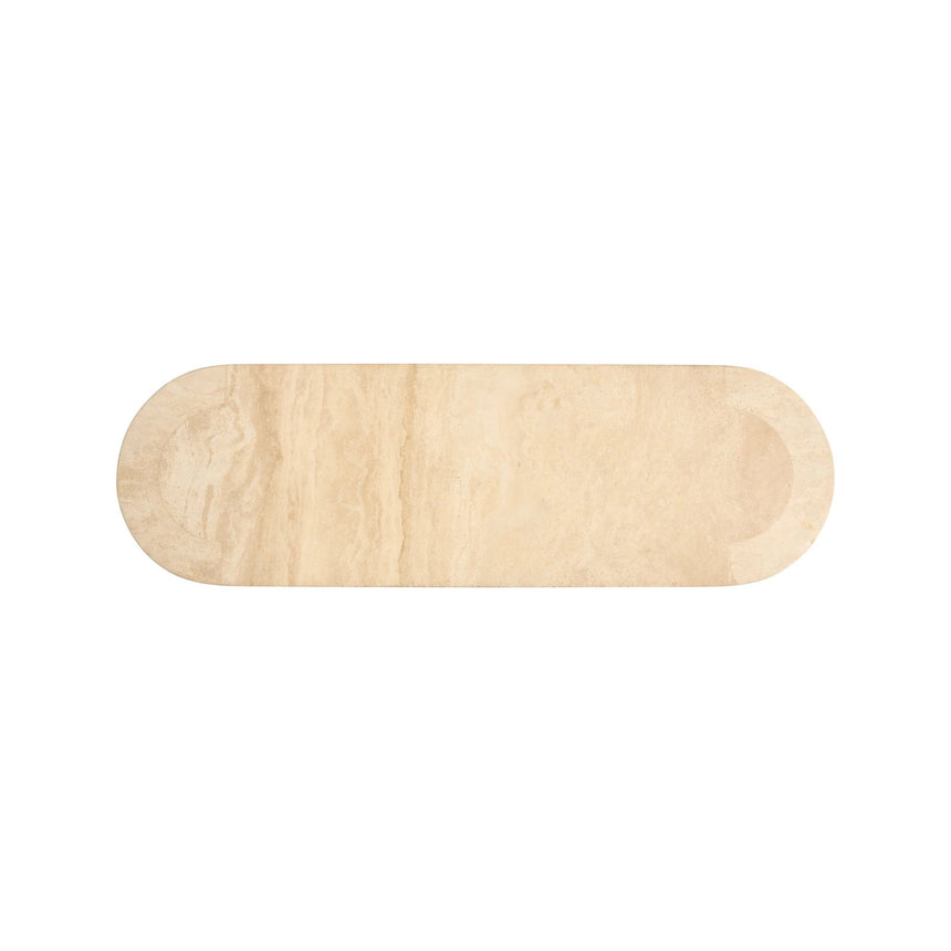 Konsolentisch Alexander Jones (Biltmore) aus Eisen und Travertin in beige, 140x40x77 cm von Richmond Interiors – Bild 5