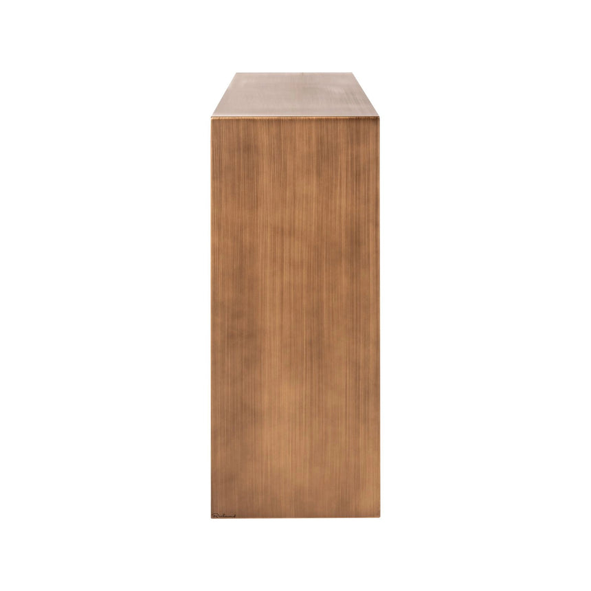 Konsolentisch Alexander Jones aus Eisen in brushed gold (Lugano), 150x36x86 cm von Richmond Interiors – Bild 4