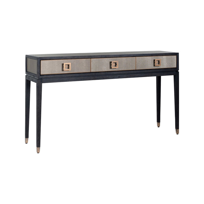 Konsolentisch Bloomville in messingfarben mit Rochenhautoptik, 165x40x92 cm von Richmond Interiors – Bild 1