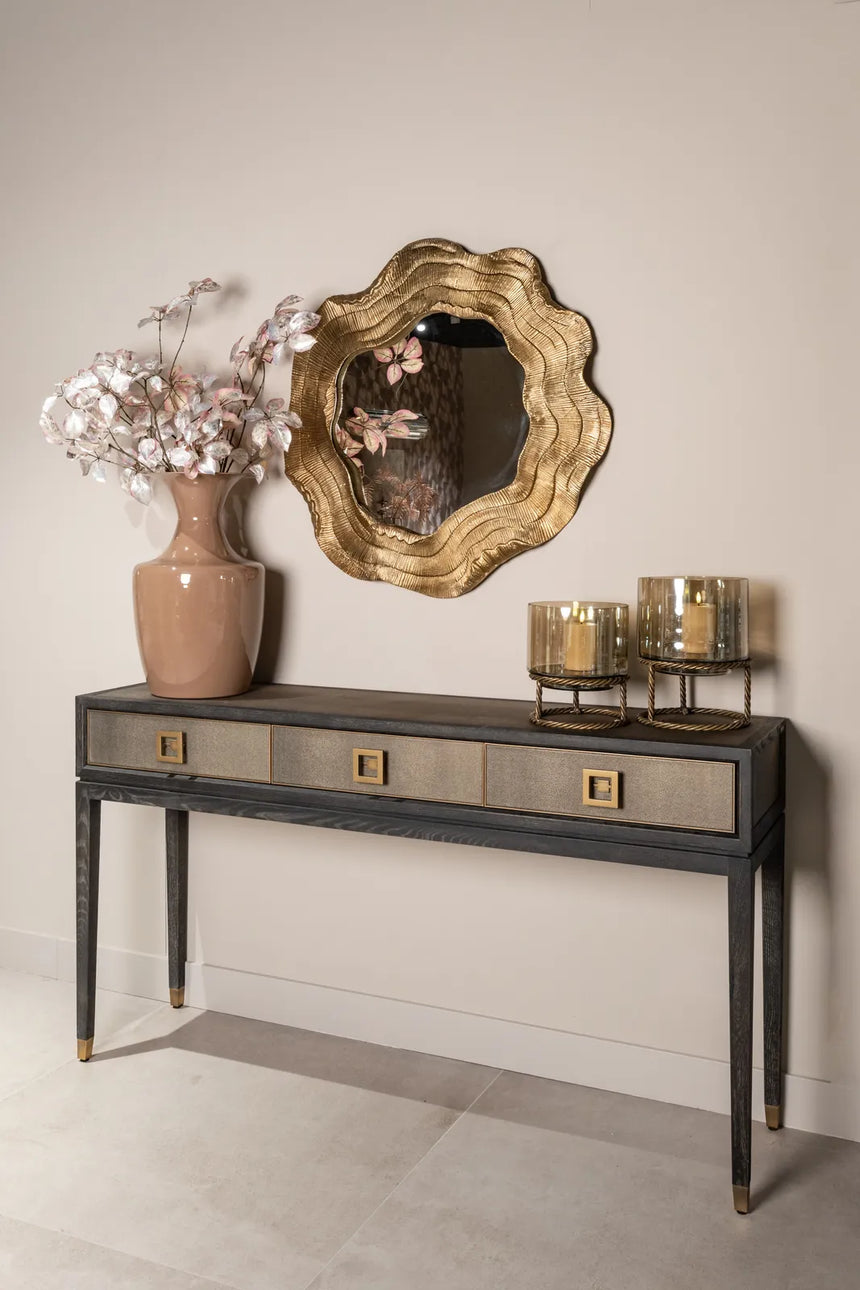Konsolentisch Bloomville in messingfarben mit Rochenhautoptik, 165x40x92 cm von Richmond Interiors – Bild 10