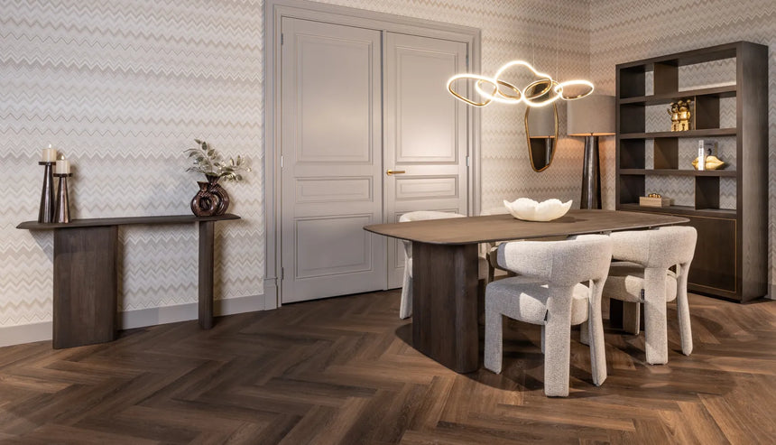 Konsolentisch Castello aus Eichenholz in rauchanthrazit, 130x35x78 cm von Richmond Interiors – Bild 8