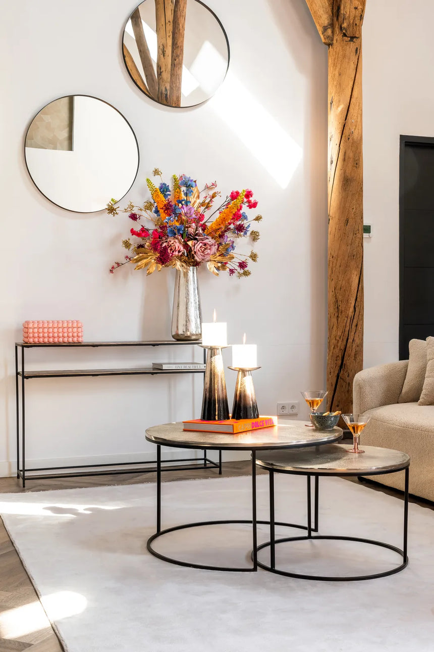Konsolentisch Chandon aus Aluminium und Eisen in champagnergold, 119x30x81 cm von Richmond Interiors – Bild 11