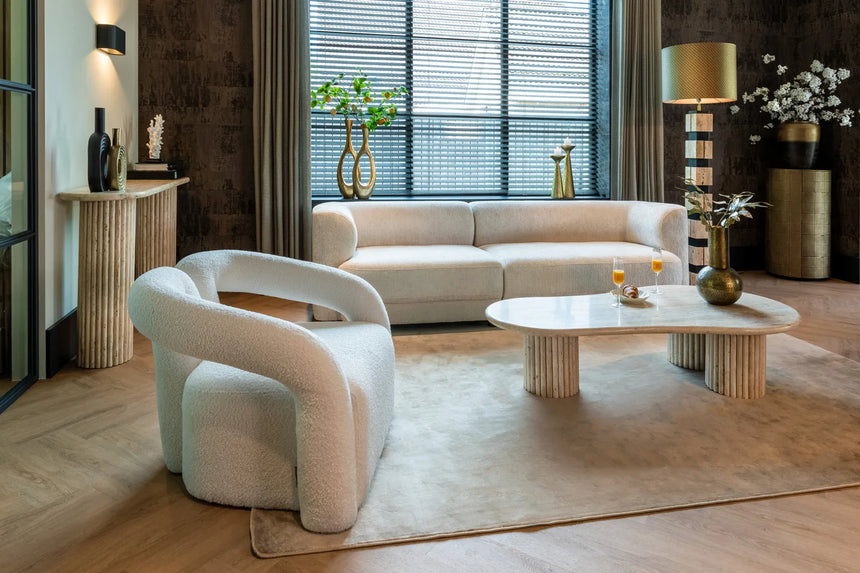 Konsolentisch La Cantera mit Travertin in beige, 160x38x85 cm von Richmond Interiors – Bild 12