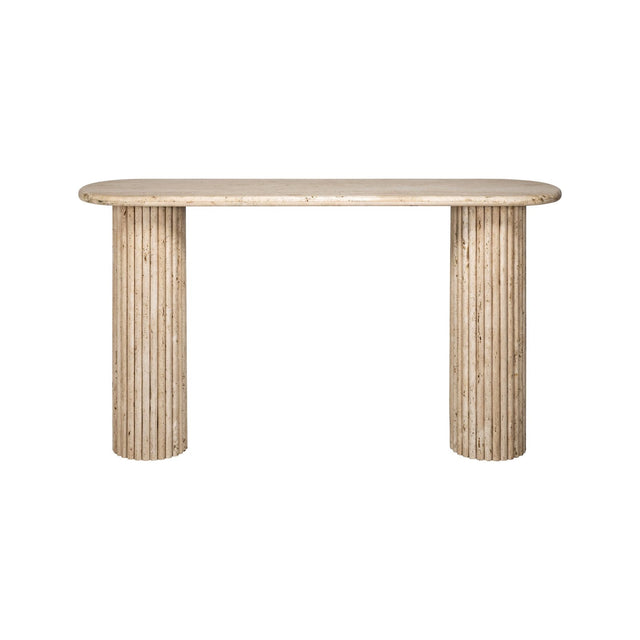 Konsolentisch La Cantera mit Travertin in beige, 160x38x85 cm von Richmond Interiors – Bild 4