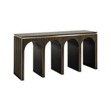 Konsolentisch Les Arcs in brushed gold, 160x45x76 cm von Richmond Interiors – Bild 1