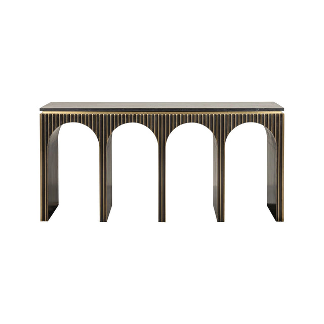 Konsolentisch Les Arcs in brushed gold, 160x45x76 cm von Richmond Interiors – Bild 2