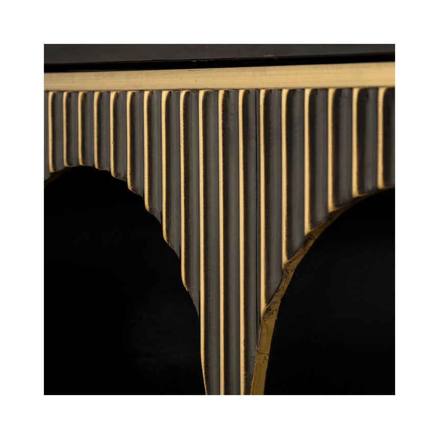 Konsolentisch Les Arcs in brushed gold, 160x45x76 cm von Richmond Interiors – Bild 5