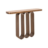 Konsolentisch Locarno aus Eisen und glasierter Keramik in brushed gold, 120x31x84 cm von Richmond Interiors – Bild 1