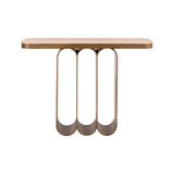 Konsolentisch Locarno aus Eisen und glasierter Keramik in brushed gold, 120x31x84 cm von Richmond Interiors – Bild 2