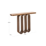 Konsolentisch Locarno aus Eisen und glasierter Keramik in brushed gold, 120x31x84 cm von Richmond Interiors – Bild 5