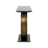 Konsolentisch Luna aus Aluminium und Black-Marine-Marmor in gold, 140x35x78 cm von Richmond Interiors – Bild 2