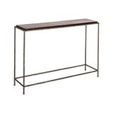 Konsolentisch Villano aus Glas und Eisen in bronze, 110x29x75 cm von Richmond Interiors – Bild 1