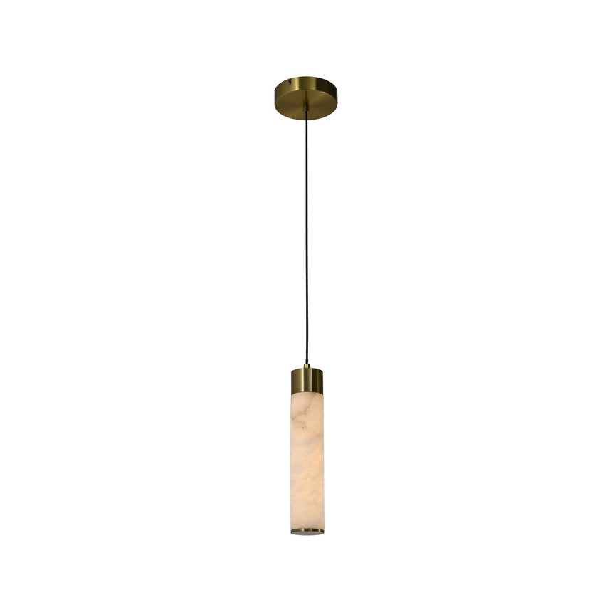 Kronleuchter Auralith in Brass antik aus Alabaster, 12x12x120 cm von Richmond Interiors – Produktbild 1