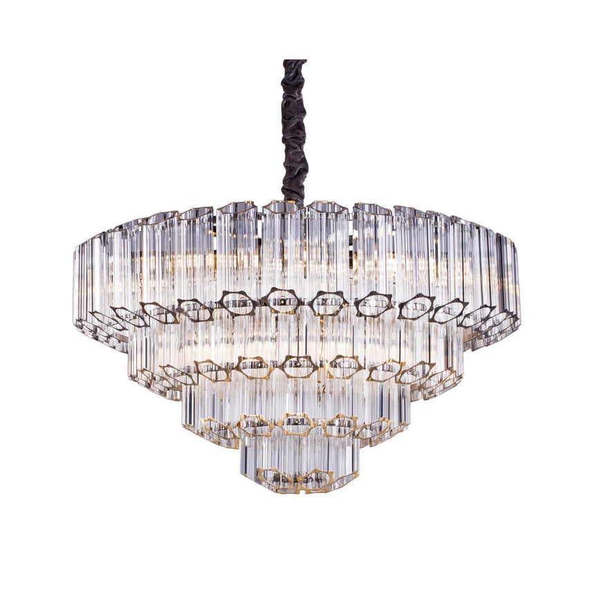Kronleuchter Bece in chrome aus Eisen und Glas, 67x67x265 cm von Richmond Interiors – Produktbild 1