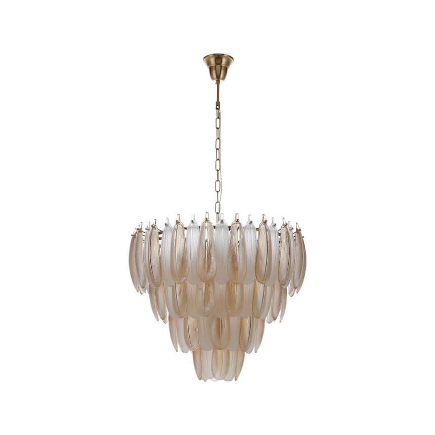 Kronleuchter Chloe in gold aus Glas und Eisen, 60x60x55 cm von Richmond Interiors – Produktbild 1