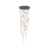 Kronleuchter Crosley in schwarz aus Aluminium und Acryl, 120x120x300 cm von Richmond Interiors – Produktbild 1
