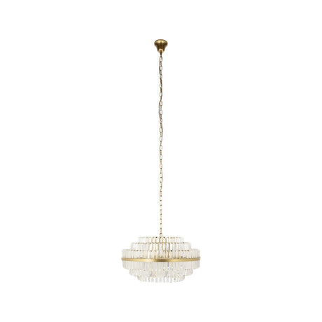 Kronleuchter Desire in brushed gold aus Eisen und Kristall, 65x65x38 cm von Richmond Interiors – Produktbild 1
