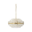 Kronleuchter Desire in brushed gold aus Eisen und Kristall, 65x65x38 cm von Richmond Interiors – Produktbild 2