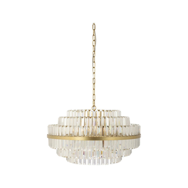 Kronleuchter Desire in brushed gold aus Eisen und Kristall, 65x65x38 cm von Richmond Interiors – Produktbild 2