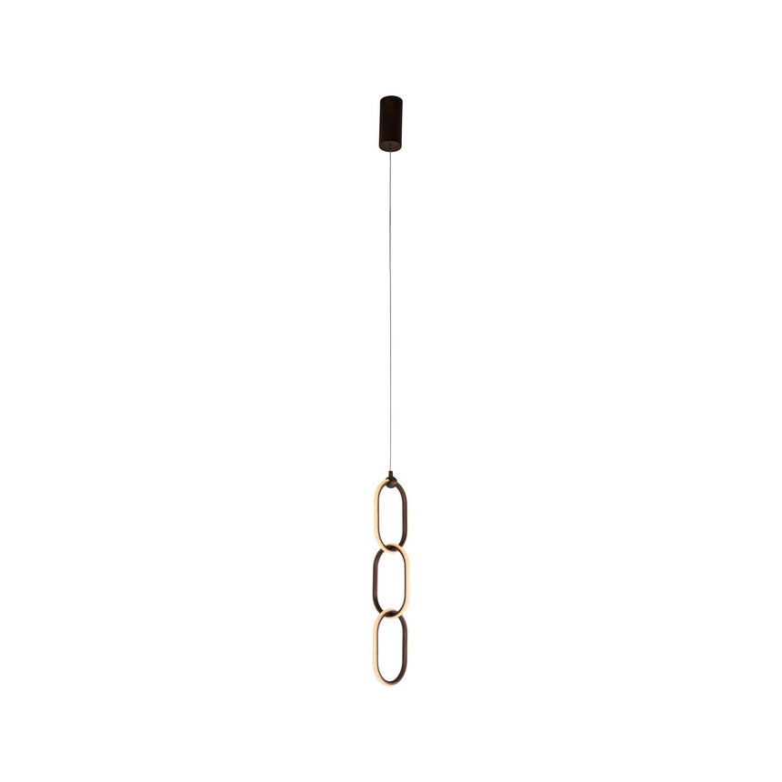 Kronleuchter Lacey in kupfer aus Aluminium, 13,5x13,5x170 cm von Richmond Interiors – Produktbild 1