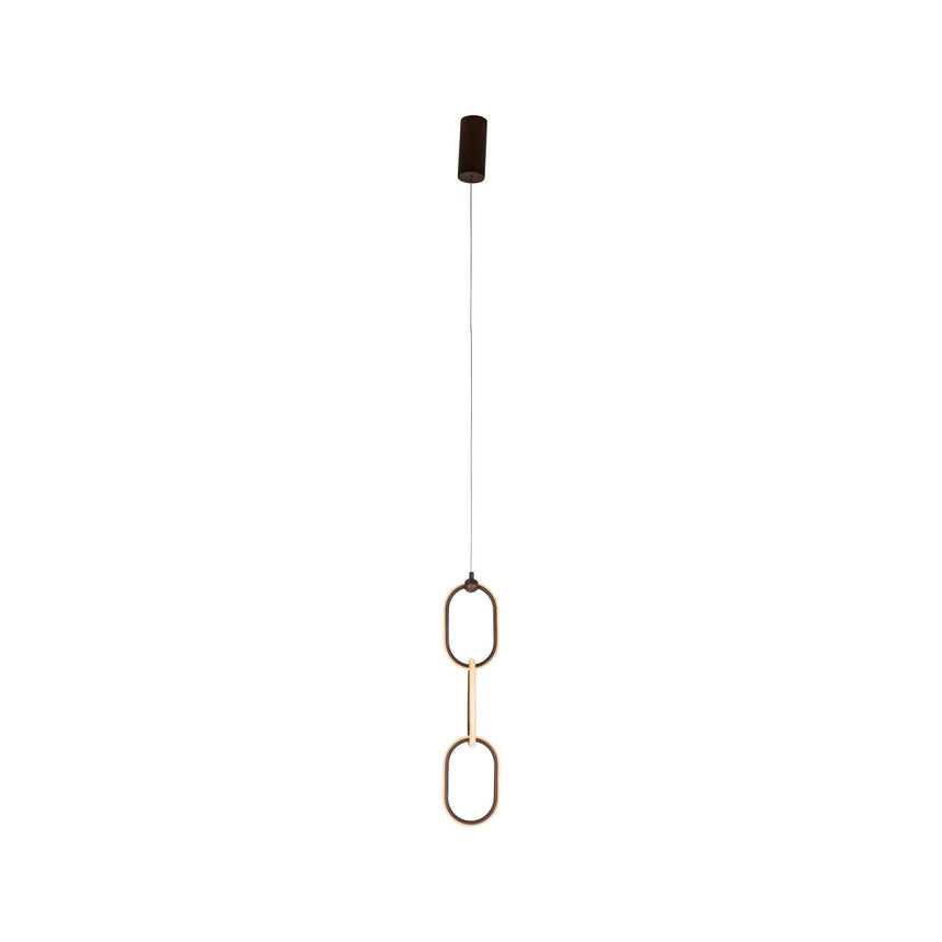 Kronleuchter Lacey in kupfer aus Aluminium, 13,5x13,5x170 cm von Richmond Interiors – Produktbild 2