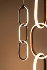Kronleuchter Lacey in kupfer aus Aluminium, 13,5x13,5x170 cm von Richmond Interiors – Produktbild 4