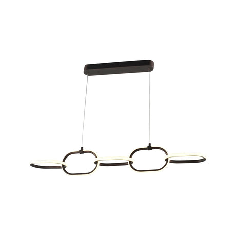 Kronleuchter Layn in kupfer aus Aluminium, 92x13,5x140 cm von Richmond Interiors – Produktbild 1