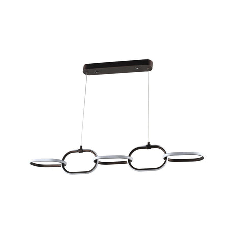 Kronleuchter Layn in kupfer aus Aluminium, 92x13,5x140 cm von Richmond Interiors – Produktbild 2