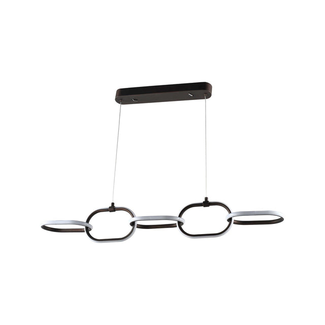 Kronleuchter Layn in kupfer aus Aluminium, 92x13,5x140 cm von Richmond Interiors – Produktbild 2