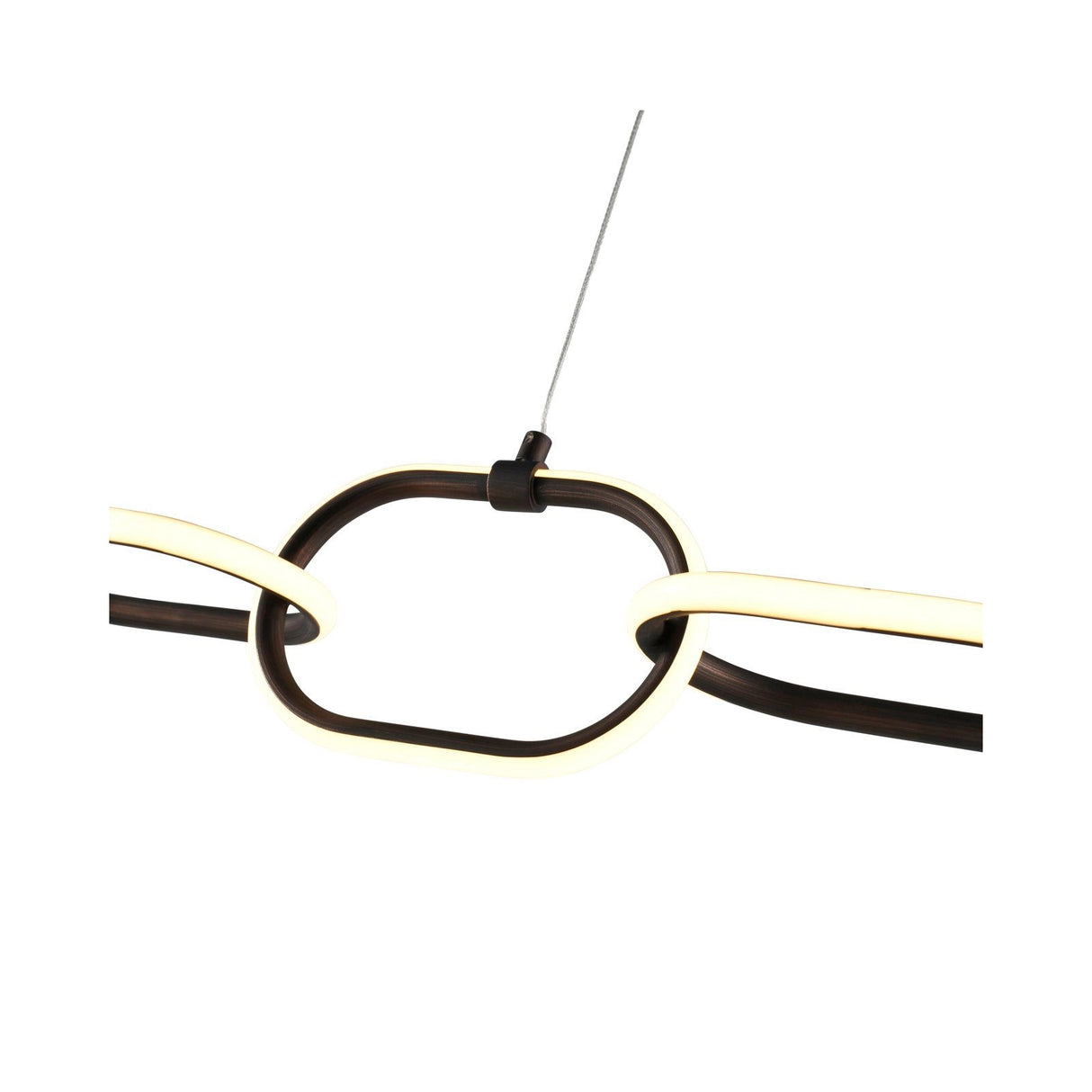 Kronleuchter Layn in kupfer aus Aluminium, 92x13,5x140 cm von Richmond Interiors – Produktbild 3