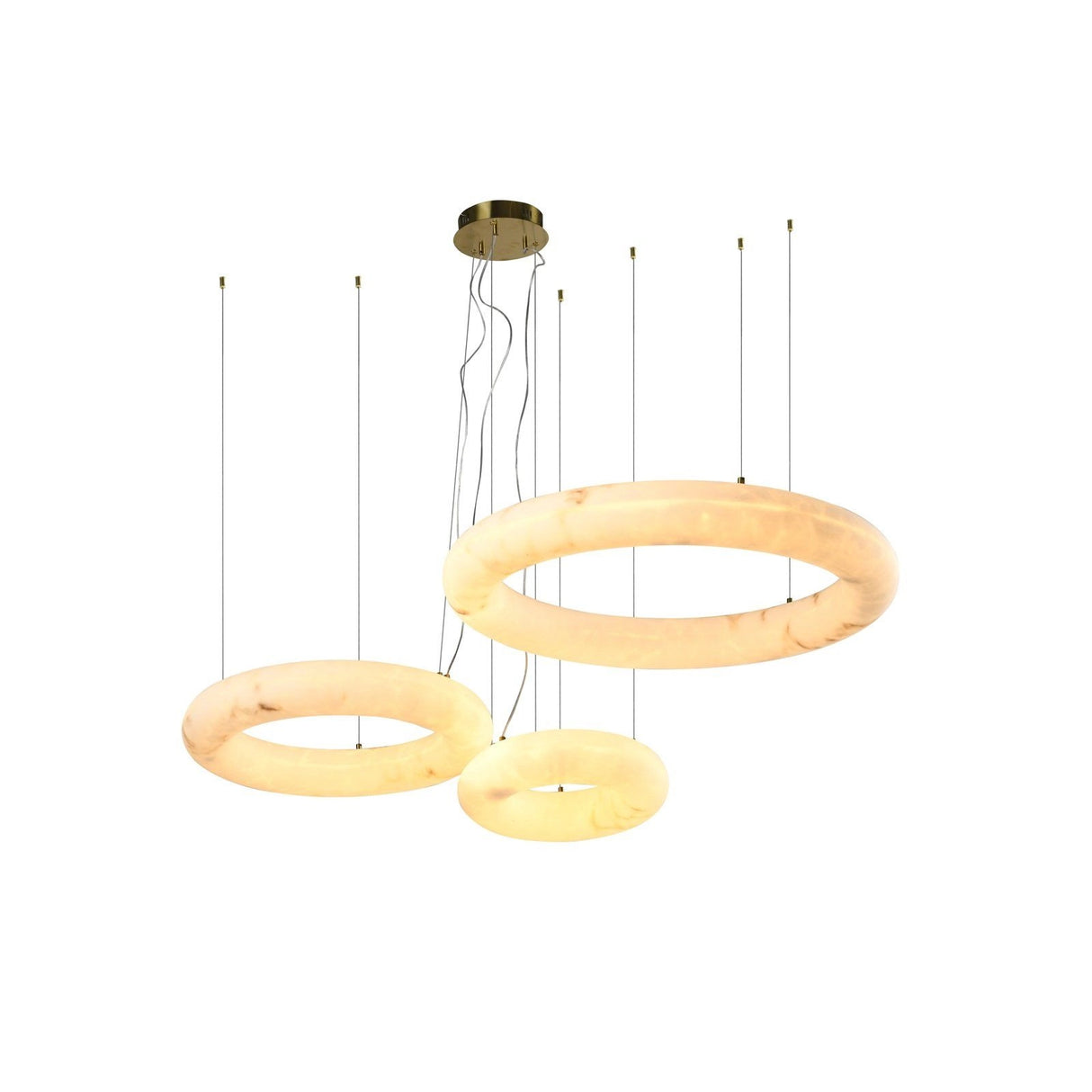 Kronleuchter Thalora in weiß aus Eisen, 143,5x83,5x150 cm von Richmond Interiors – Produktbild 1