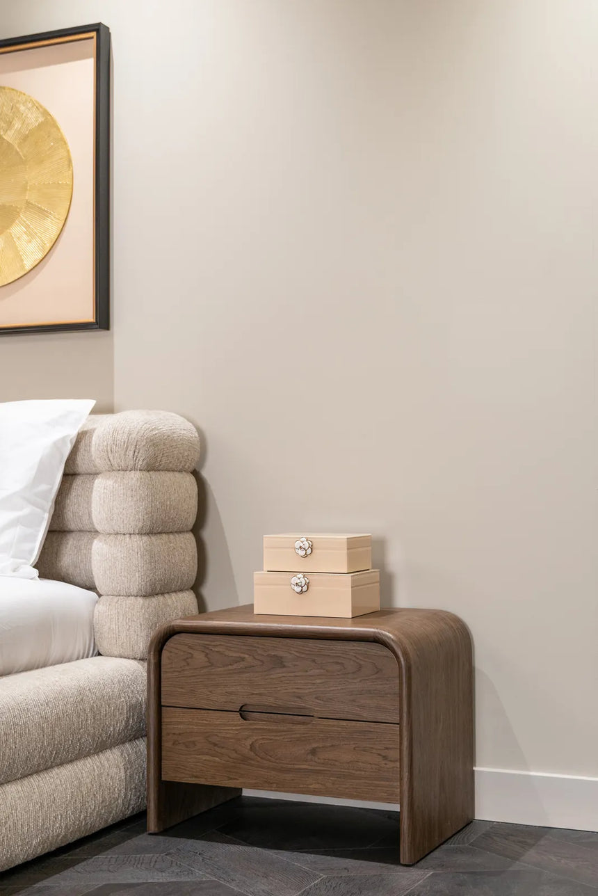 Nachttisch Bedford in braun mit 2 Schubladen, 66x42x50 cm von Richmond Interiors – Bild 7