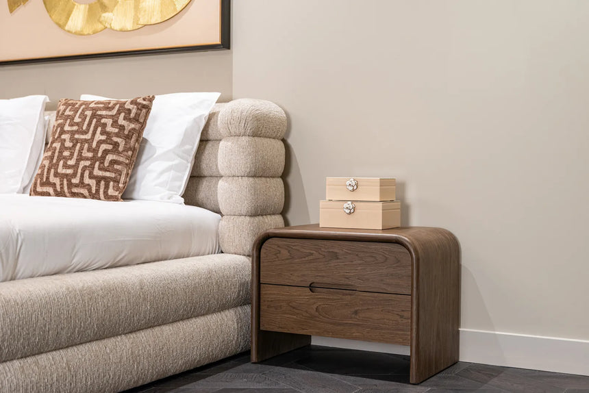 Nachttisch Bedford in braun mit 2 Schubladen, 66x42x50 cm von Richmond Interiors – Bild 8