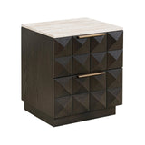 Nachttisch Claremont in braun, 53x44 cm von Richmond Interiors – Produktbild 1