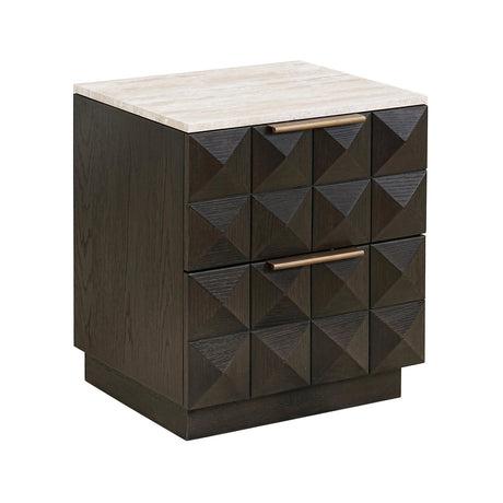 Nachttisch Claremont in braun, 53x44 cm von Richmond Interiors – Produktbild 1