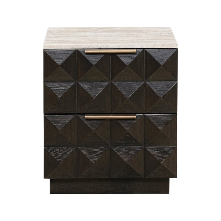 Nachttisch Claremont in braun, 53x44 cm von Richmond Interiors – Produktbild 6