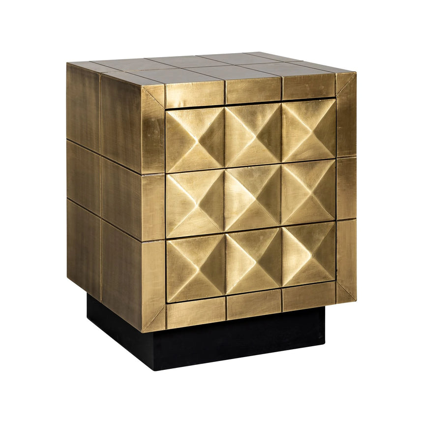 Nachttisch Collada in brushed gold, 50x45x60 cm von Richmond Interiors – Bild 1