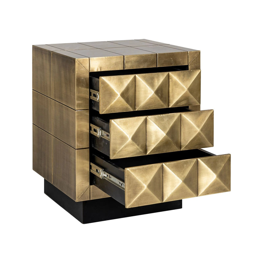 Nachttisch Collada in brushed gold, 50x45x60 cm von Richmond Interiors – Bild 6