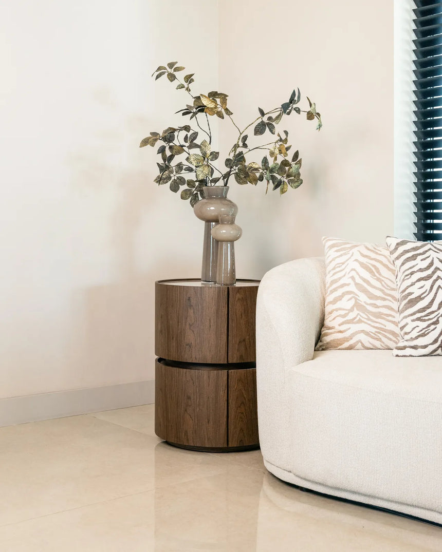 Nachttisch Ellery in braun mit 2 Schubladen, 50x50x65 cm von Richmond Interiors – Bild 2
