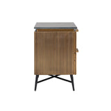 Nachttisch Ironville mit Black-Marine-Marmor in gold, 51x41x58 cm von Richmond Interiors – Bild 2