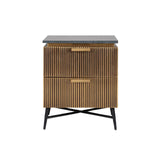 Nachttisch Ironville mit Black-Marine-Marmor in gold, 51x41x58 cm von Richmond Interiors – Bild 4